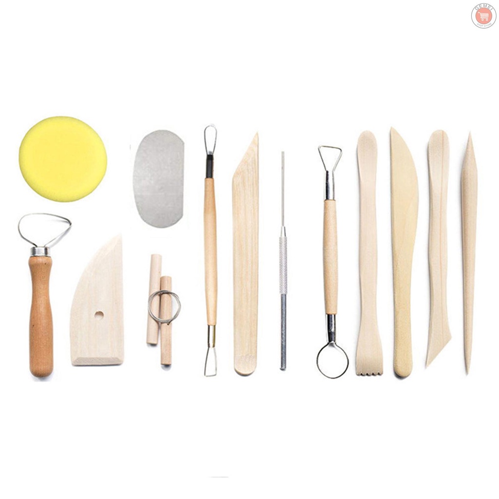 13pcs Pottery Clay Tools Ceramic Clay Sculpting Tool Kit Pottery Modeling Carving Tool Gift for