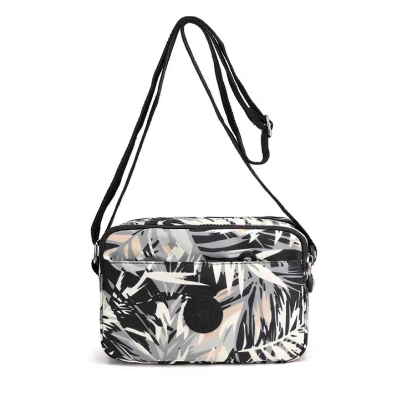 SG Woman M6688 Multipurpose Zipper Nylon Printed Floral Sling Crossbody