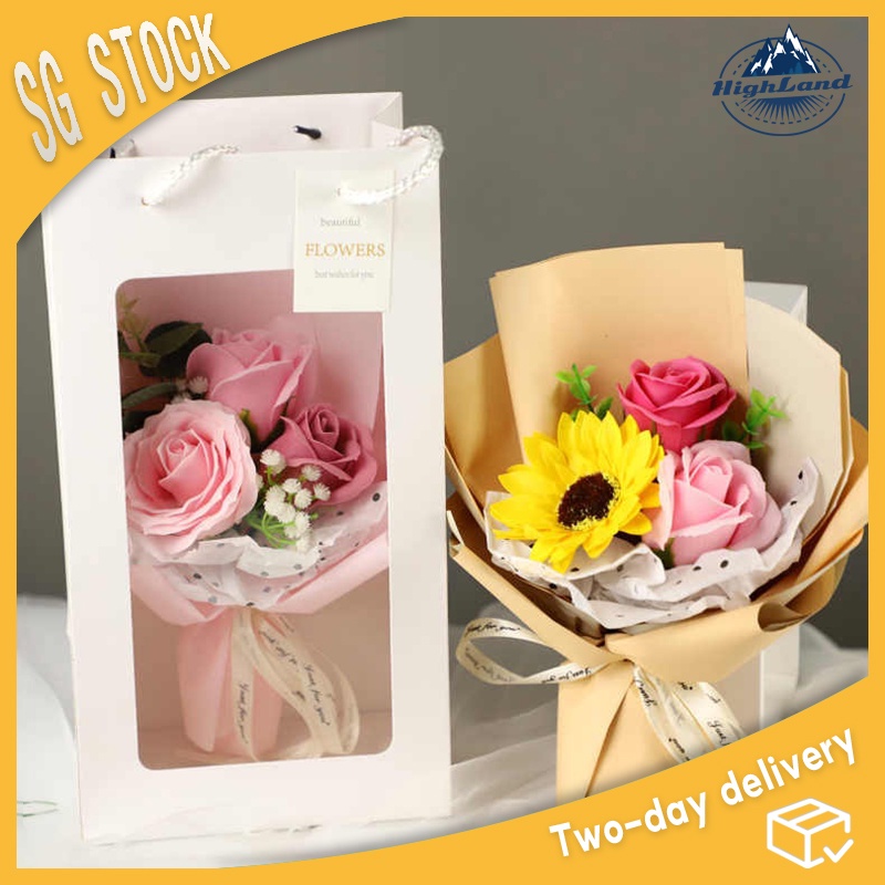 [SG STOCK]Artificial fake flower bouquet plant festive birthday gift