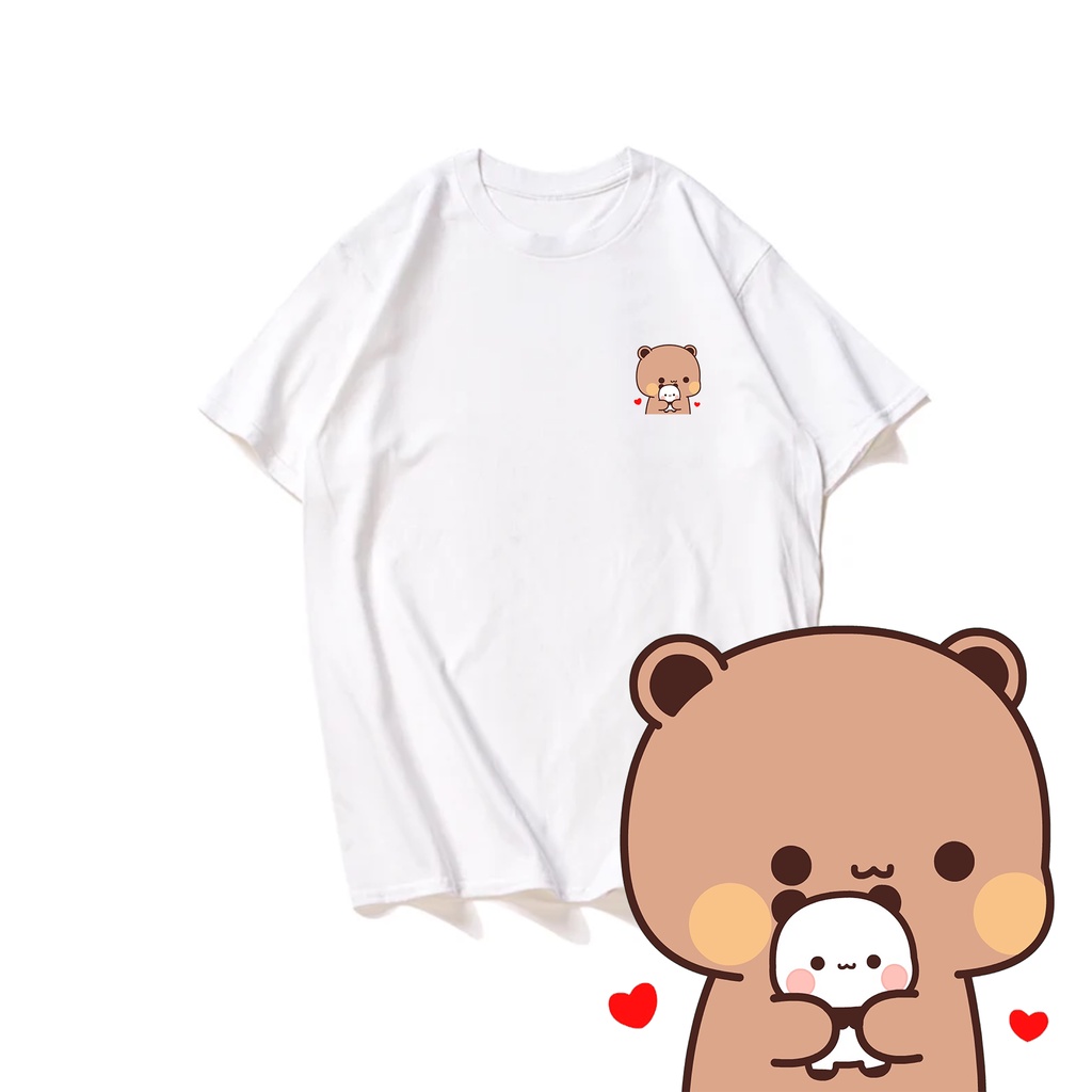 可爱 布布一二 情侣T恤 Cute Bubu Yier Matching Couple Tees Adult Unisex Cotton T ...