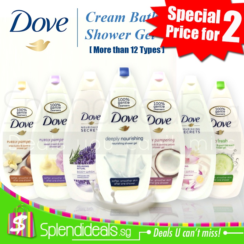 (SPECIAL FOR 2) DOVE PREMIUM SHOWER CREAM BODY WASH SHOWER GEL BODY SCRUB MOISTURISER