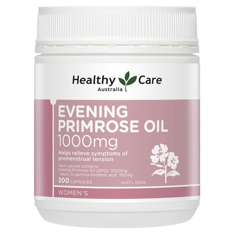 Healthy Care Evening Primrose Oil 1000mg 200 Capsules Sep 2024 Relieve symptoms of