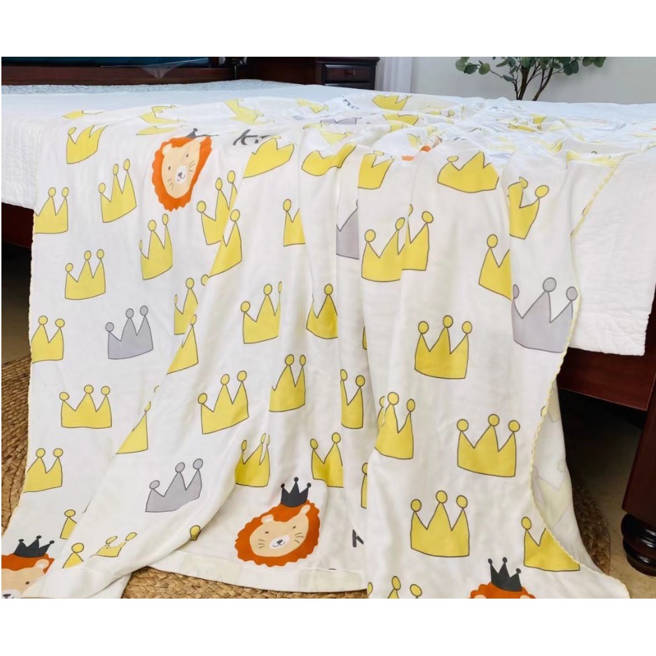 Ultra Soft and Lightweight Bamboo Fiber and Cotton Double-Layer Blanket ...