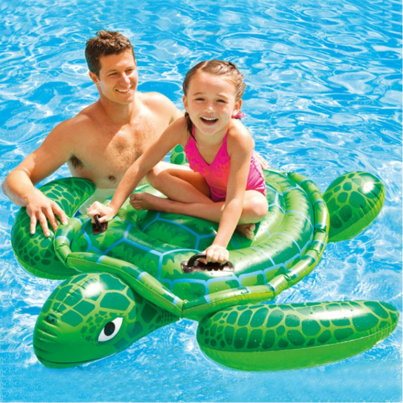 [SG STOCK]Turtle Ride-On Inflatable Pool Float Floats 1.50 m x 1.27 m ...