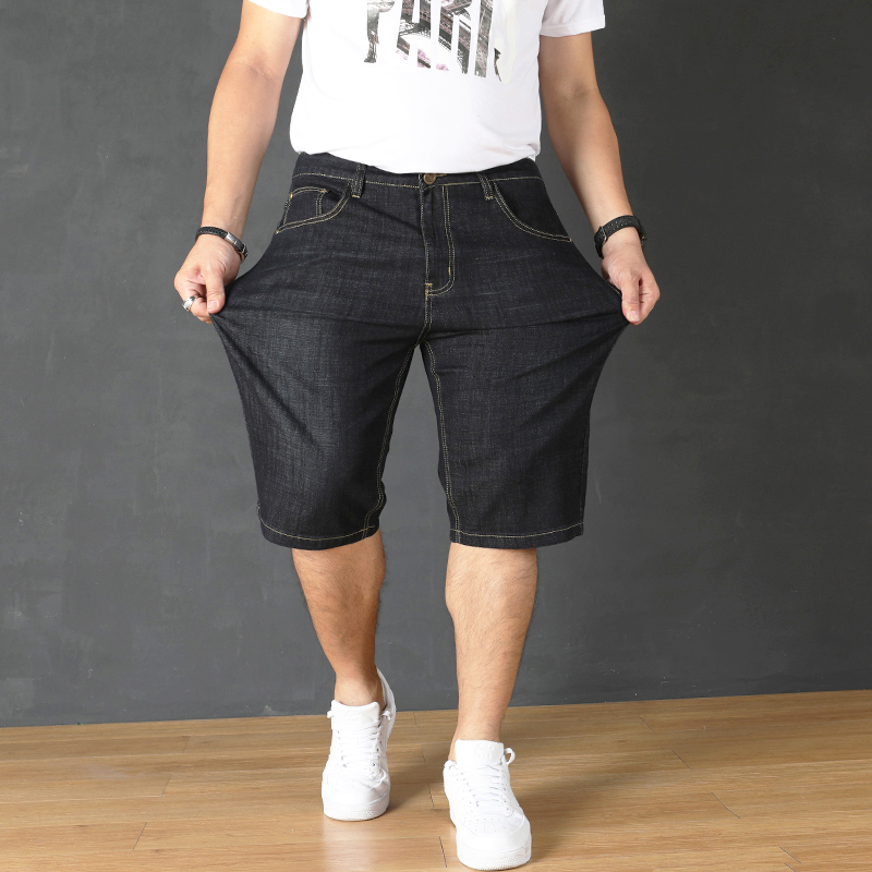 Mens black hot sale denim shorts