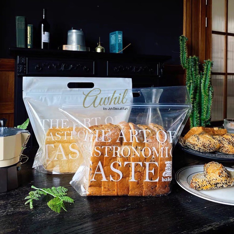 Ziplock Toast Bag 450g Loaf Bread Bag Bekas Roti Plastik Roti Pastry ...