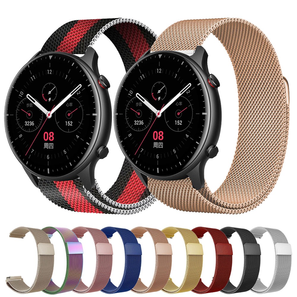 22mm Milanese Strap Metal Bracelet Stainless Steel Band for Amazfit GTR  Pro Balance Cheetah Pro GTR Mini GTR 47mm