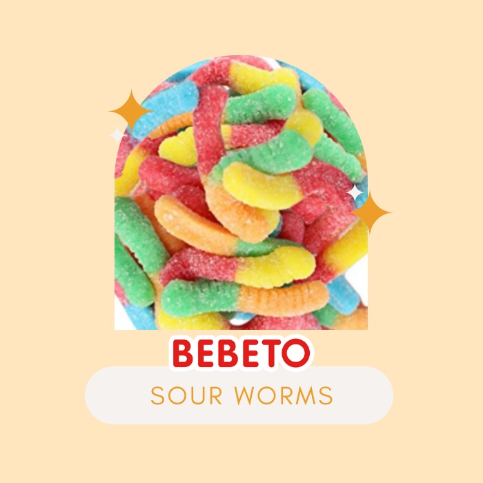 Jellopy Neon Sour Worms +-100g Repack Gummy Candy (HALAL) | Shopee ...