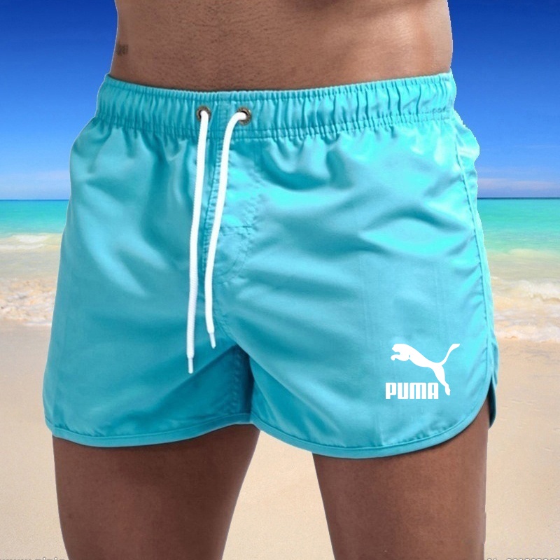 New Men's Shorts Beach Shorts Swim Trunks 9 Colors Loose Short | Shopee ...