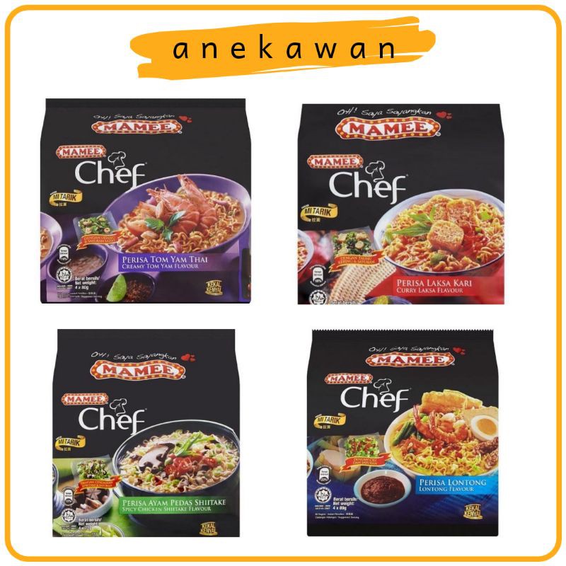 MAMEE CHEF MEE SEGERA PACK X 4 l ANEKAWAN | Shopee Singapore
