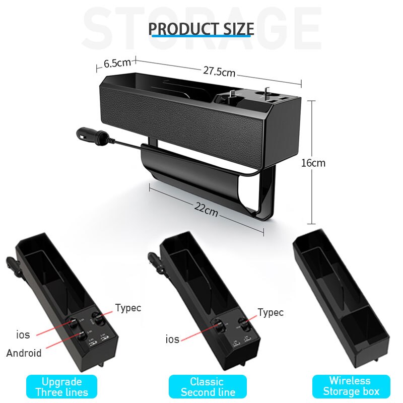 SEAMETAL Car Accessories Car Seat Gap Box Crevice Organizer