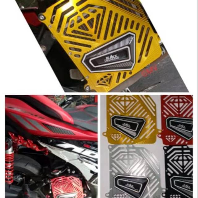 Yamaha Nmax Black diamond radiator Cover | Shopee Singapore