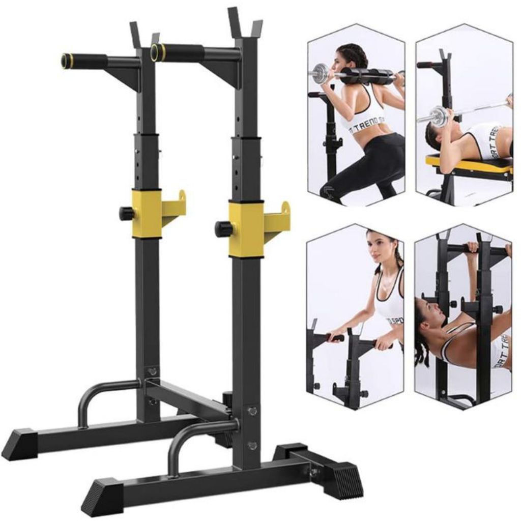 Ready Stock Adjustable Heavy Duty Squat Rack Stand Power Weight Bench Support Multifunction Sturdy Durable Shopee Singapore