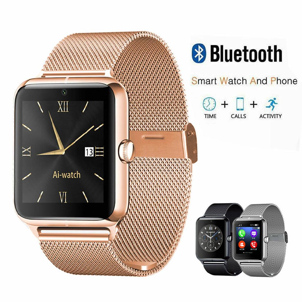 Bluetooth Smart Watch Phone Z60 Smartwatch Stainless Steel for IOS Android Shopee Singapore