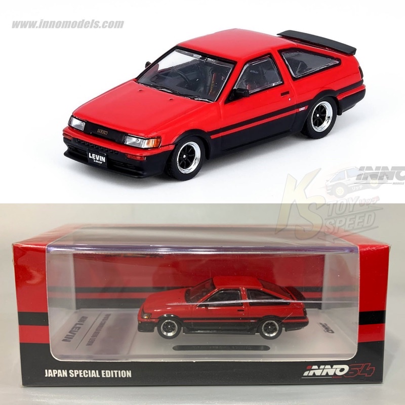 INNO 1/64 TOYOTA COROLLA AE86 LEVIN RED (JAPAN SPECIAL EDITION ...