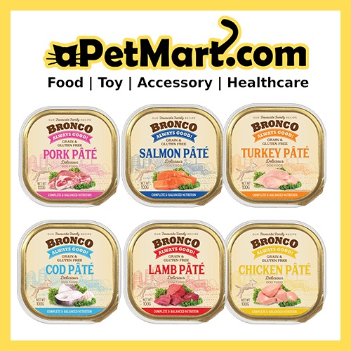 Bronco Pate Wet Dog Food 100g (6 Flavours) | Shopee Singapore