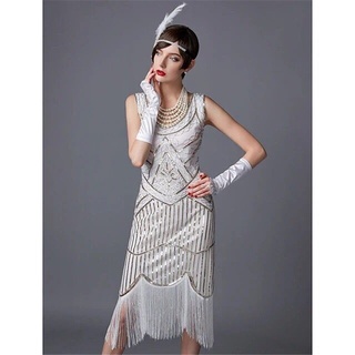 White roaring 20s on sale dress