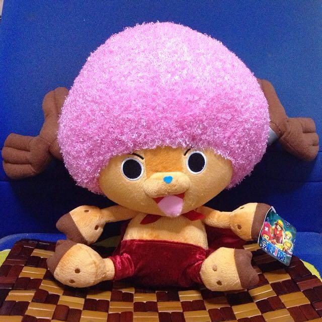 35CM BIG CUTE Taiwan One Piece Anime Tony Tony Chopper Man Pink Cotton