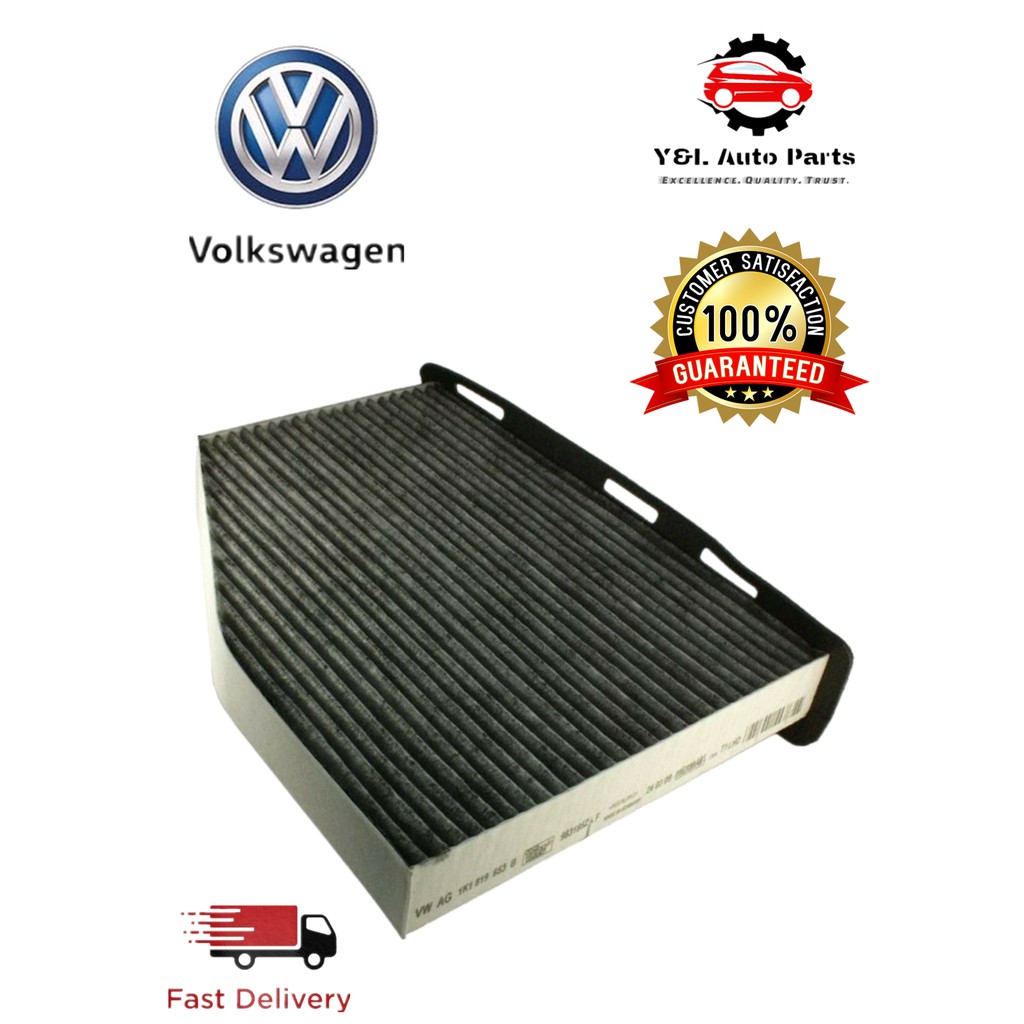 Vw Volkswagen Golf GTI-MK5/MK6/Jetta/Passat/Audi TT/Q3 Carbon Cabin Air  Filter 1K2 819 653B