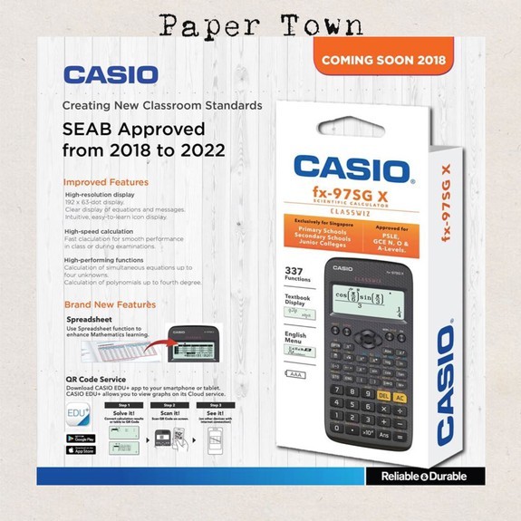 Casio fx 97sg discount x popular bookstore