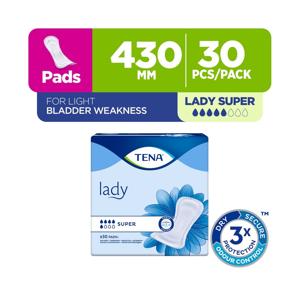 Bundle of 3] TENA Lady Super 30s