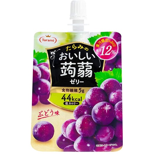TARAMI Oishii Konnyaku Jelly Grape Flavor Jelly Drink 150g x 6 pcs