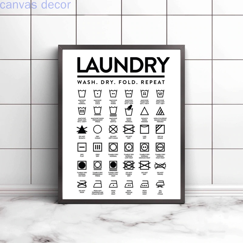 Frame Laundry Room Wall Decor Laundry Room Signs Canvas Prints and