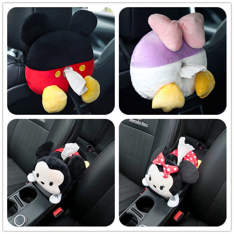 Modeling tissue paper box Car facial Funny cartoon Corgi ass plush Monkey car seat back boxs