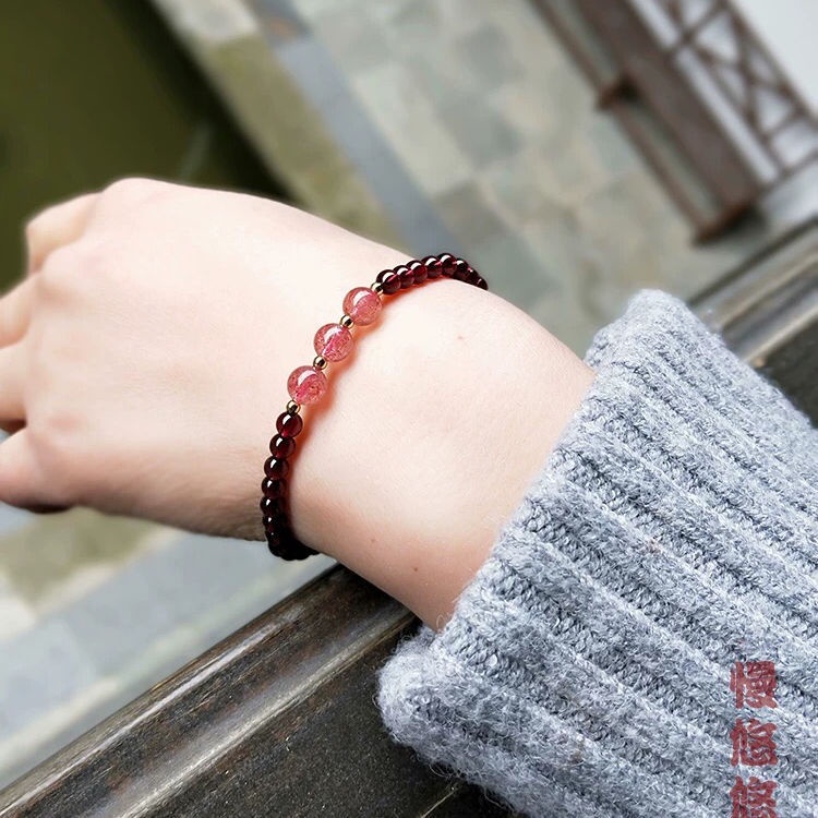 Garnet stone sale bracelet