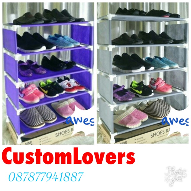 Multipurpose Stacking Shoe Rack & portable 5-tier Rack | Shopee Singapore