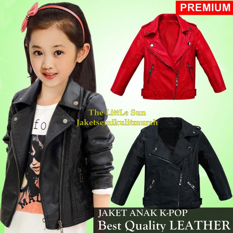 Children's fake leather on sale jacket