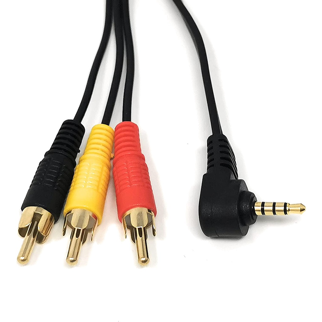 Cable 3x3 Rca Video Y Audio Est&eacute;reo Auxiliar Macho 5 Metros