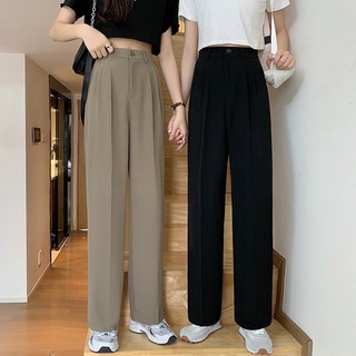 High-waist straight pants - Women