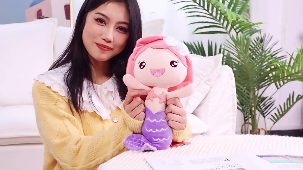 Mermaid Princess Stuffed Animal Cute Fairy Tale Mermaid Fish Plush Toys ...