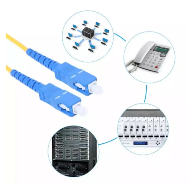 FIBER KING 10m Fiber Optic Cable PLDT router extension Jumper Cable SC ...