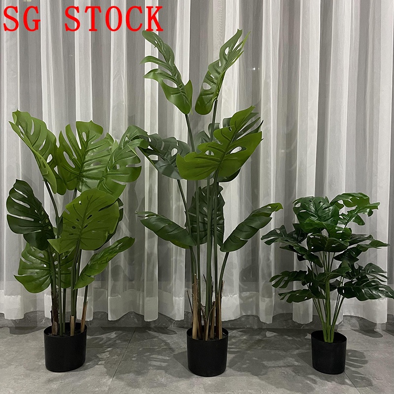 [SG STOCK]Large Artificial Plant Fake Tree 60/90/120cm Flower For Home Office Garden Hotel Decoration