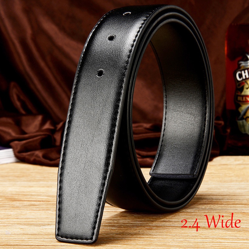 Belts No Buckle 2.4 2.8 3.0 3.2 3.5 3.8cm Width Genuine Belt Men Pin ...