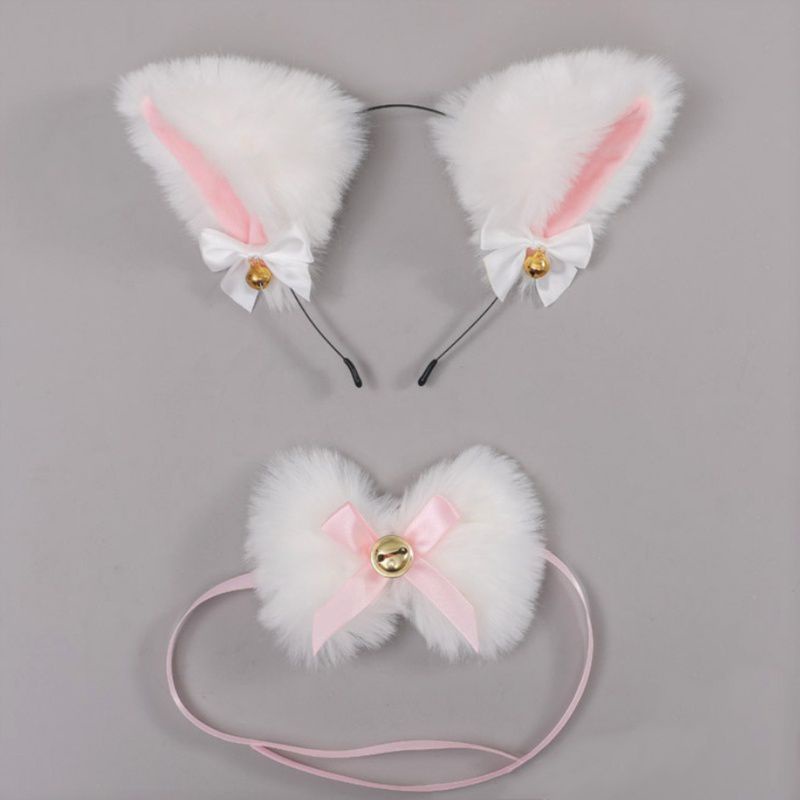 Cat Ear Headband Collar Soft And Fluffy Fur There Are Many Colors ...