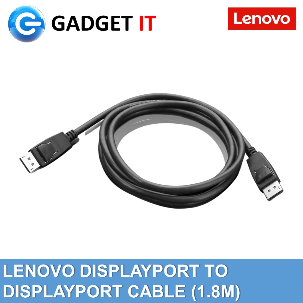 LENOVO DISPLAYPORT TO DISPLAYPORT CABLE (1.8M) (0A36537) | Shopee Singapore