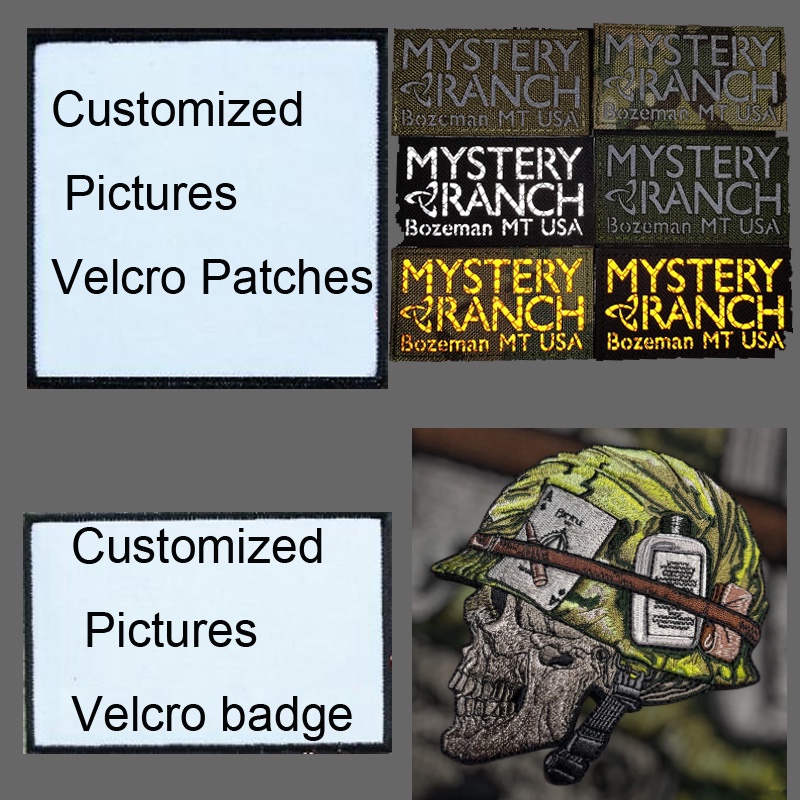 To Picture Custom-made Patch 3D Embroidery Badge Plane Embroidered Armband Hook&Loop