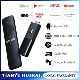 XIAOMI Mi TV Stick Android TV 9.0 4K HDR Quad Core HDMI 2GB RAM 8GB ROM  Bluetooth Wifi Netflix  Google Assistant Chromecast Built-in