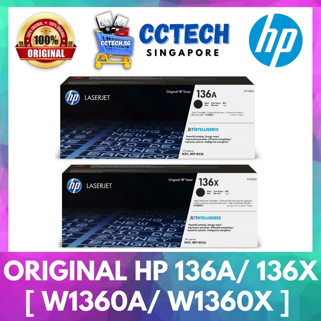 Original Hp 136a 136x Hp 136 Toner Cartridge W1360a W1360x Sg Ready Stocks Shopee 9192