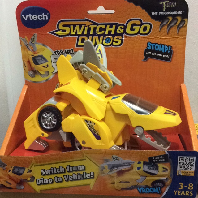 VTech - Switch & Go Dinos Combo, dinosaurus geluid Super Spino-Dactyl 2-in-1, Spinosaurus, Pterodactyl, vechtwagen, vuurballen, cadeau voor kinderen vanaf 4 jaar - inhoud in het Frans