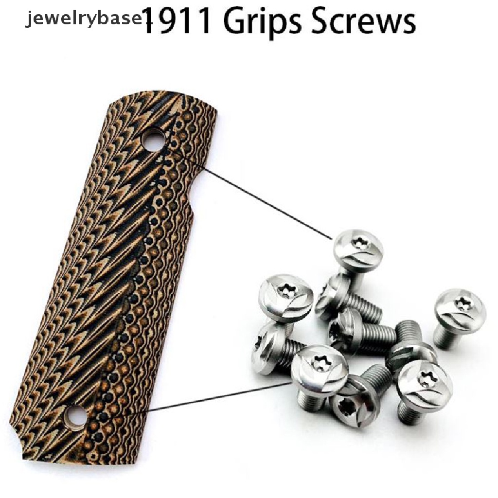 New 4pcs 1911 Grips Screws Stainless Steel CNC T8 Screw Roasg blue Grip Nail [jewelrybase1]