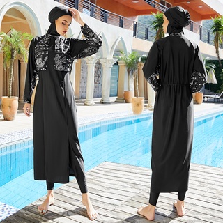 Modest Burkini Muslim Women Full Cover Islamic Swimsuit Swimwear