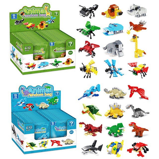 ✨??? Animal Figures Building Blocks ? Kids Puzzle Surprise Bag ? Dinosaur Puzzle ? Christmas Gifts Children Toys ?✨