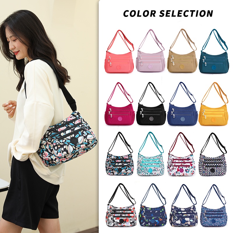 Korean Fashion Nylon Waterproof Big Capacity Women Shoulder Bag Crossbody Bag