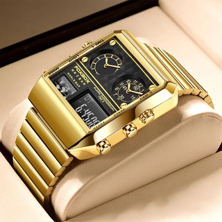 Mens gold deals digital watch