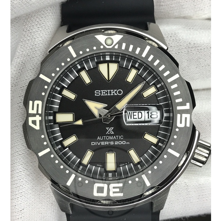 Watchwagon Seiko Prospex Monster SRPD27K1 Automatic Black Monster 200m Divers Watch SRPD27 SRPD27K Shopee Singapore