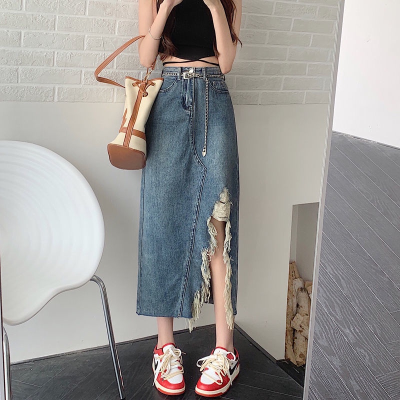 Plus size 2024 denim skirt singapore